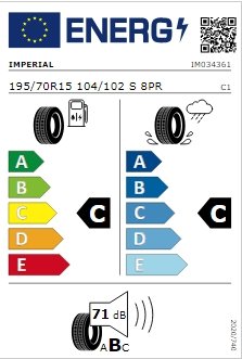 IMPERIAL ECOVAN3 195/70/R15C 104/102S
