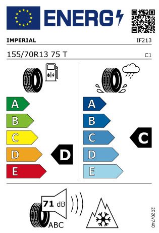IMPERIAL AS DRIVER 155/70/R13 75T 4 stagione
