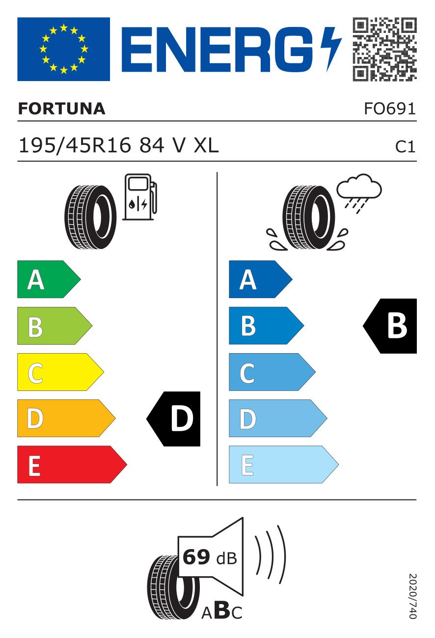FORTUNA ECOPLUS HP 195/45/R16 84V XL